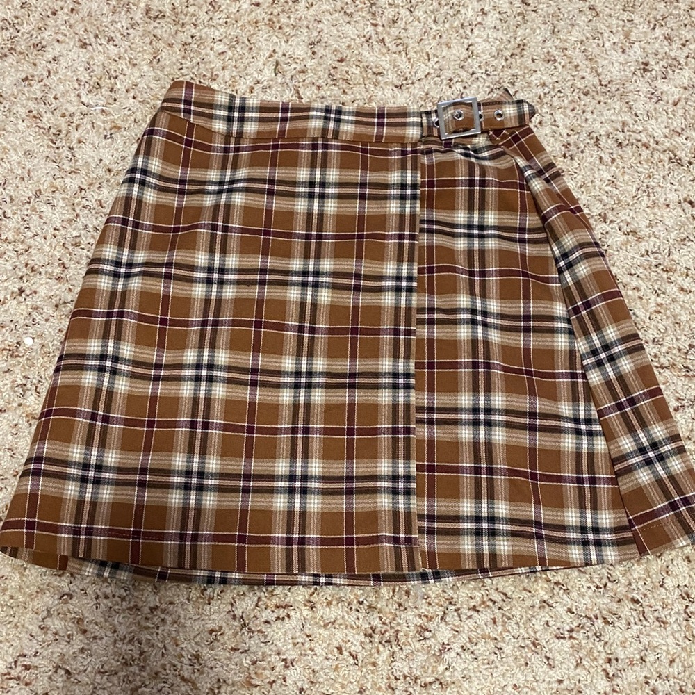 Brandy Melville Plaid semi-wrap skirt